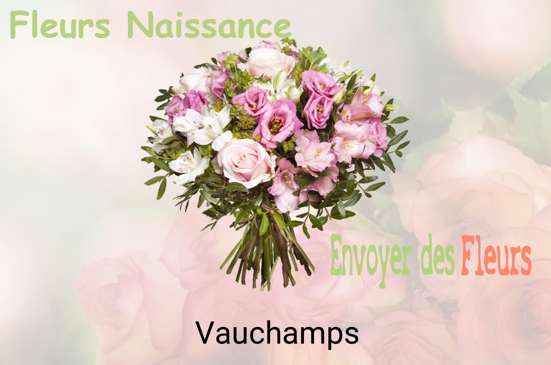 Bouquet de fleurs de naissance livré à Vauchamps