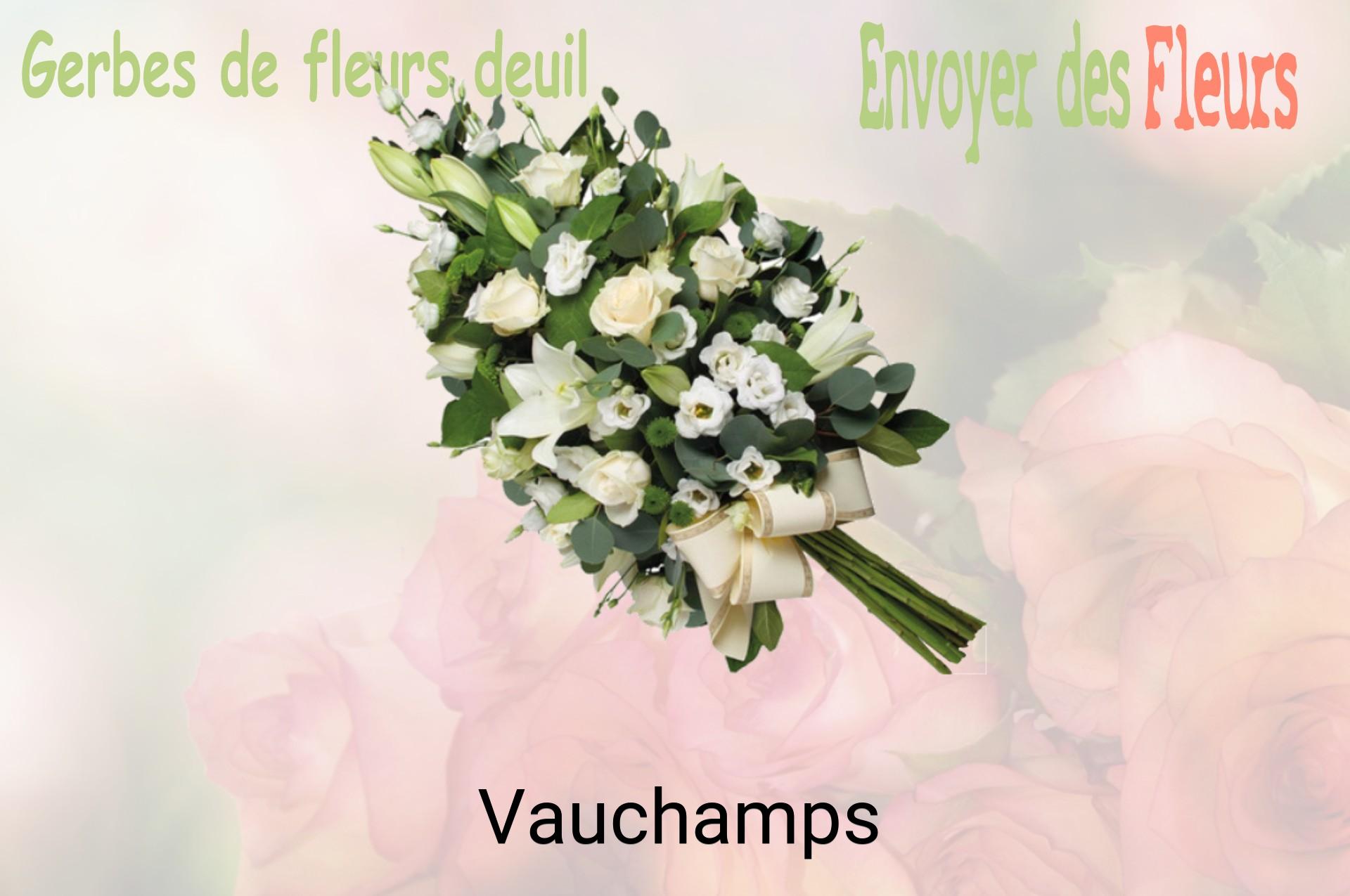 Gerbe de fleurs de deuil livrée à Vauchamps